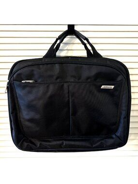 American Tourister Laptop Bag Zip Work Business Carry On Travel Black 17" x 12"